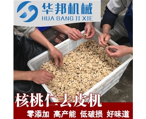 物理核桃仁去皮機廠 根據(jù)廠房定制 去核桃仁內(nèi)皮的機器