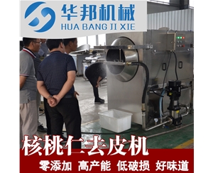 小型核桃仁去皮機定做 去皮率高達(dá)98%  華邦核桃仁脫皮機